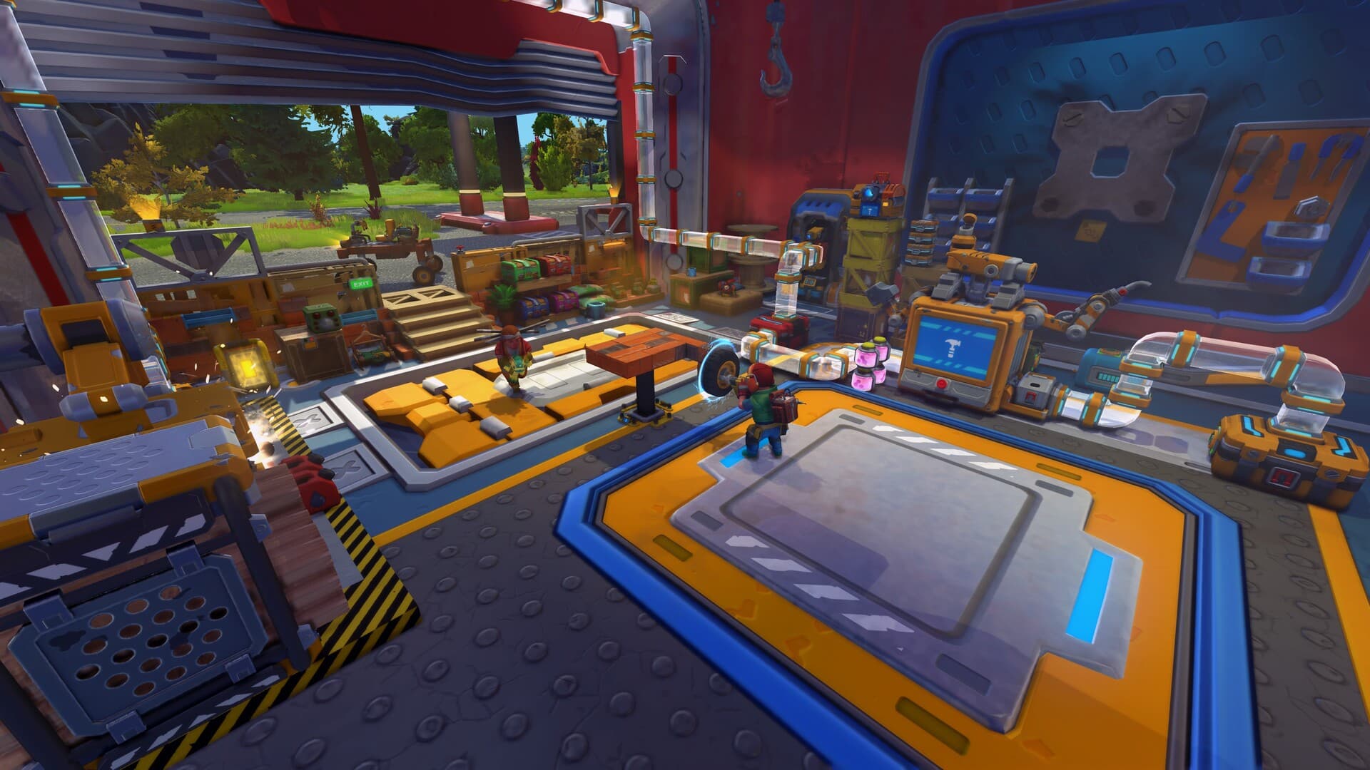 A heavy mechanical vehicle in Scrap Mechanic