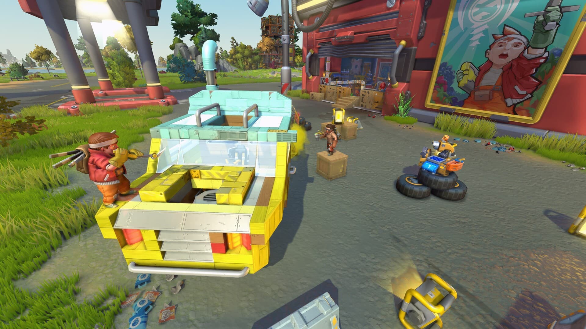 Scrap Mechanic Creative vehicle building scene used as a visual reference for New Legend Mod