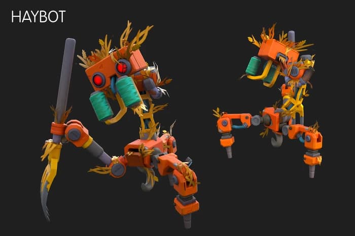 Haybot character render from Scrap Mechanic